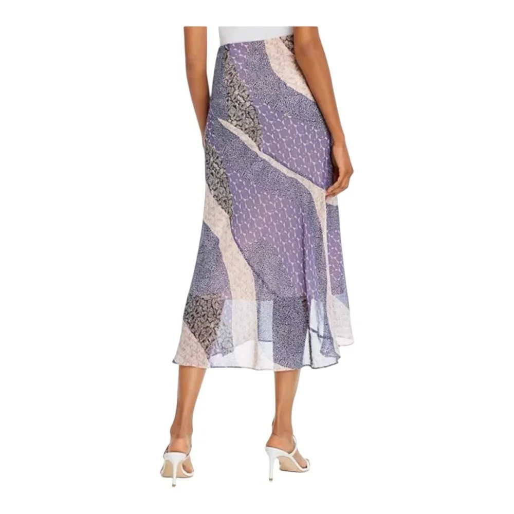 BB DAKOTA BY STEVE MADDEN Sheer‎ Midi Skirt Multicolor Print Size Small